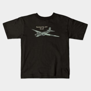 Heinkel He 177 German WW2 Bomber Airplane Kids T-Shirt